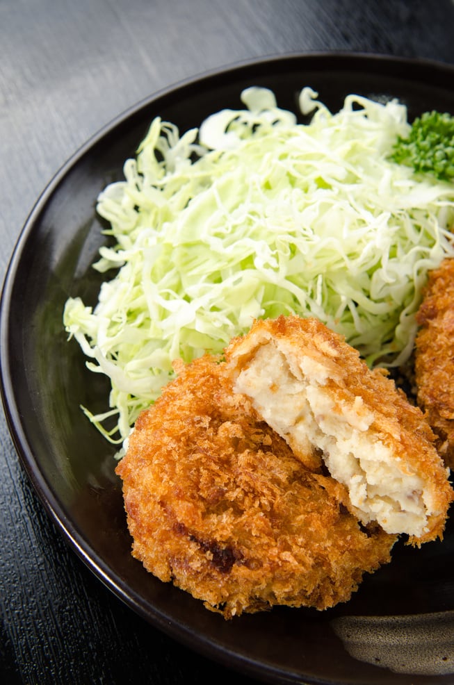 Japanese croquette. Japanese food.